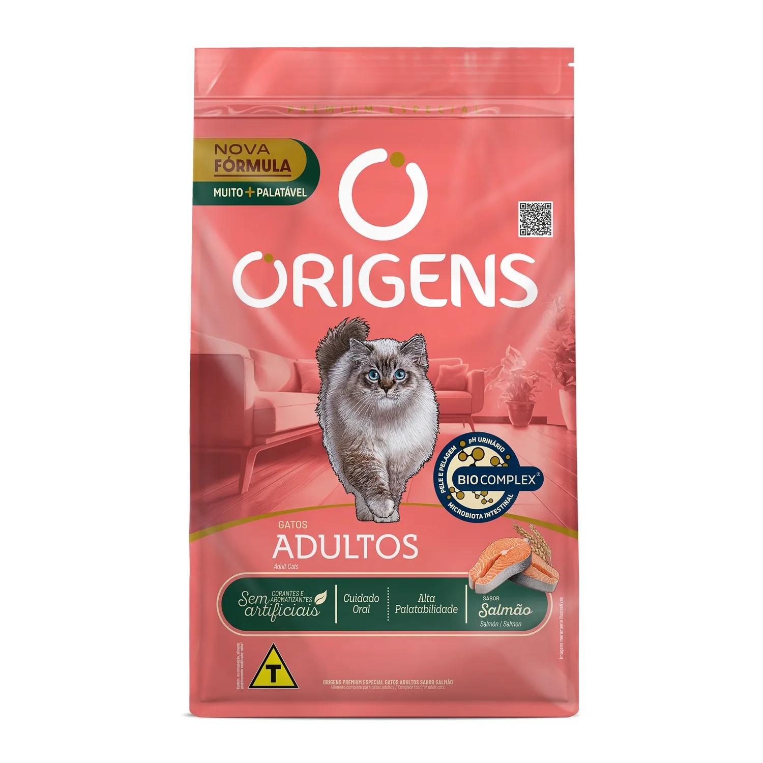 Ração Origens Gatos Adultos Salmão